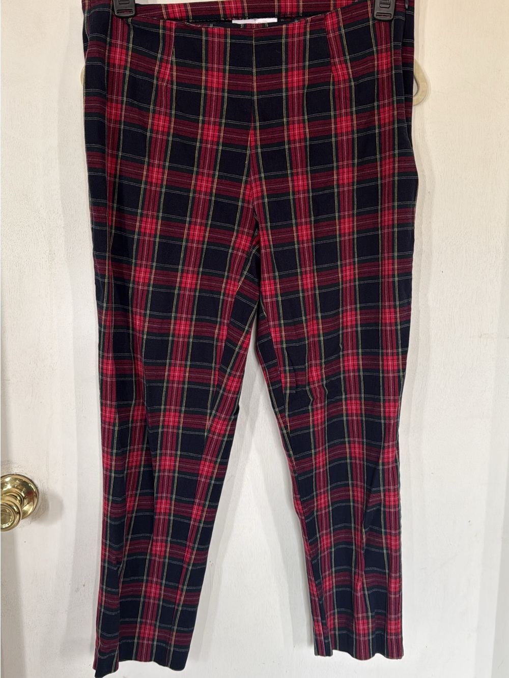 Time and Tru Red and Black Plaid Trousers